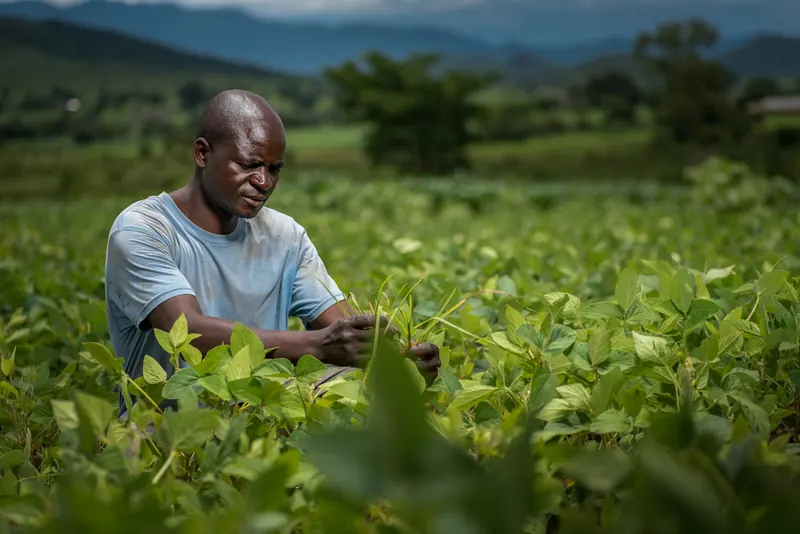 Weeding a partner farm